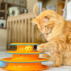 Petstages Tower of Tracks Cat Toy, Orange