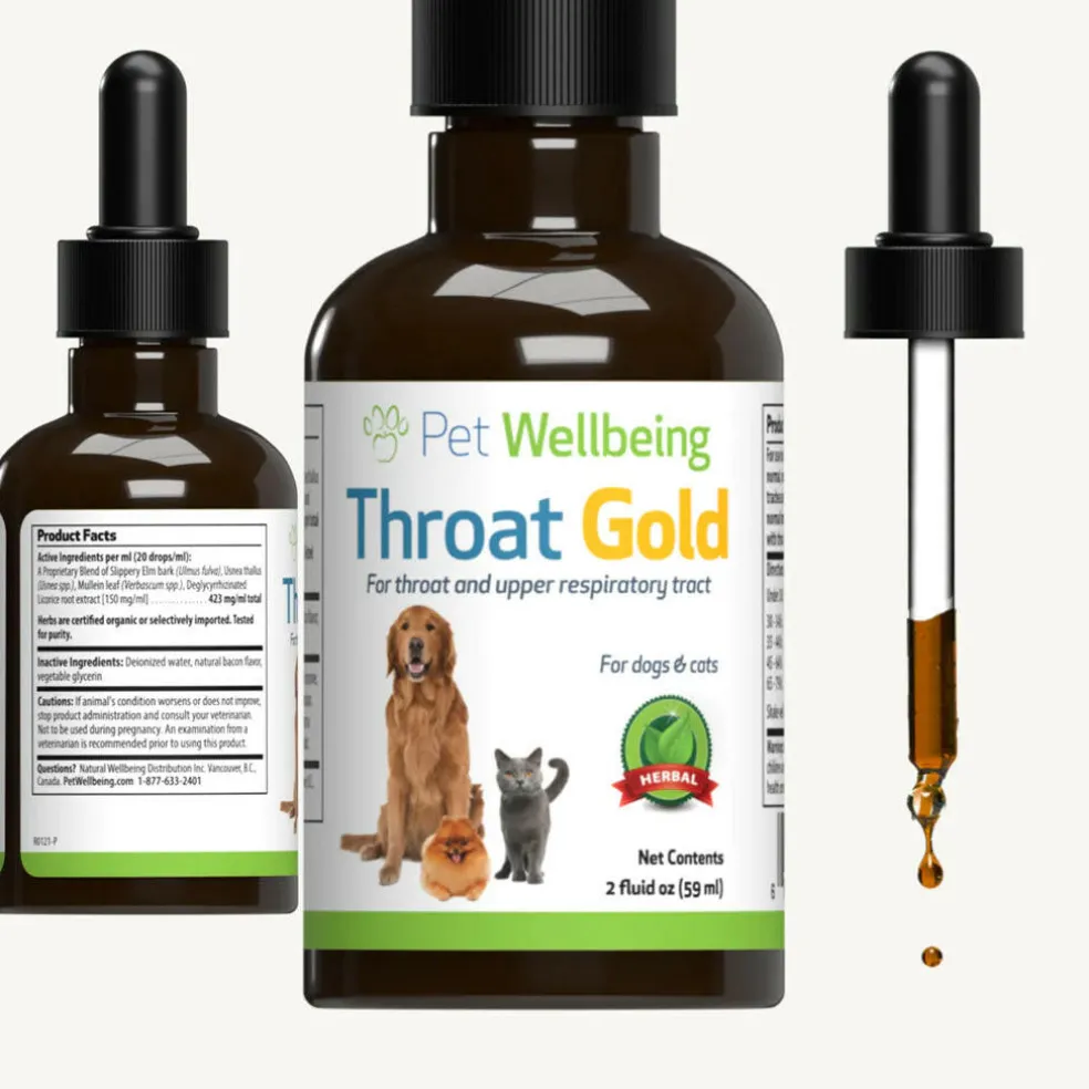Pet Wellbeing Throat Gold for Throat Irritation in Dogs