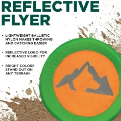 Playology Hound2O Reflective Flyer Orange Dog Toy