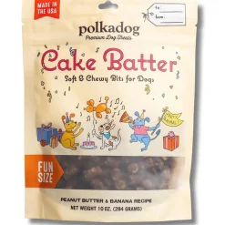 Polkadog Cake Batter Soft & Chewy Bits Peanut Butter & Banana Recipe for Dogs