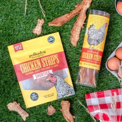 Polkadog Chicken Strips Natural Jerky For Dogs & Cats