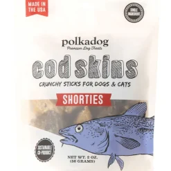 Polkadog Cod Skin Shorties Crunchy Sticks for Dogs & Cats, 2 lbs