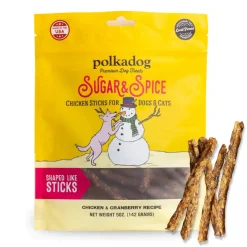 Polkadog Holiday Sugar & Spice Chicken & Cranberry Dog Treats (5 oz)