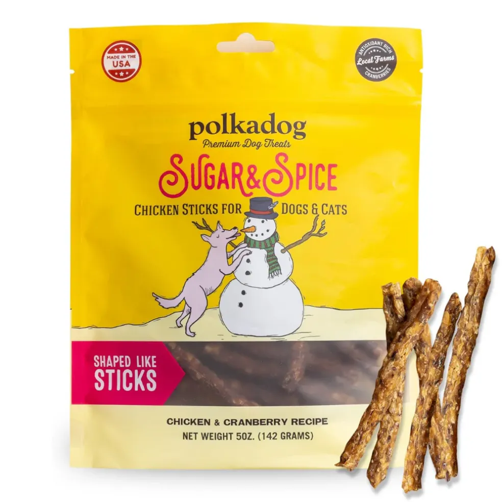 Polkadog Holiday Sugar & Spice Chicken & Cranberry Dog Treats (5 oz)