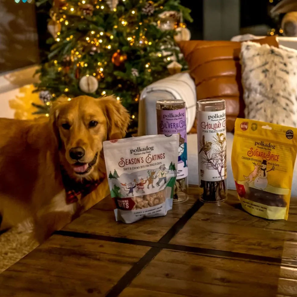 Polkadog Holiday Sugar & Spice Chicken & Cranberry Dog Treats (5 oz)