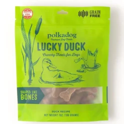Polkadog Lucky Duck Crunchy Treats Bone Shaped for Dogs
