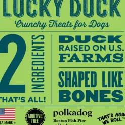 Polkadog Lucky Duck Crunchy Treats Bone Shaped for Dogs