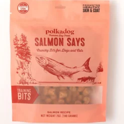 Polkadog Salmon Says Crunchy Training Bits Treats for Dogs & Cats