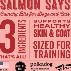 Polkadog Salmon Says Crunchy Training Bits Treats for Dogs & Cats