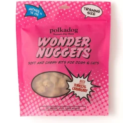 Polkadog Wonder Nuggets Soft & Chewy Bits Turkey & Cranberry Flavor Training Treats for Dogs