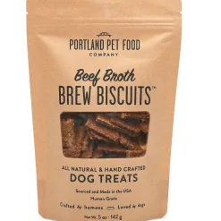 Portland Pet Food Company Beef Broth Brew Biscuits Dog Treats, 5-oz