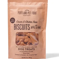 Portland Pet Food Company Grain & Gluten Free Biscuits with Apple & Mint Dog Treats, 5-oz