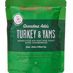 Portland Pet Food Company Grandma Ada's Turkey & Yams Homestyle Wet Dog Food Topper & Meal (9 oz x 8 puches)