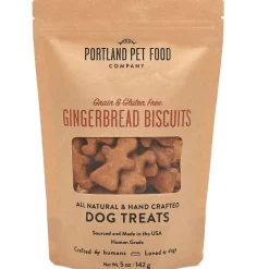 Portland Pet Food Company Grain & Gluten-Free Gingerbread Biscuits Dog Treats, 5-oz
