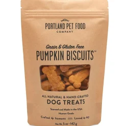 Portland Pet Food Company Grain & Gluten-Free Pumpkin Biscuits Dog Treats, 5-oz