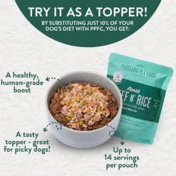 Portland Pet Food Company Rosie's Beef N' Rice Homestyle Wet Dog Food Topper & Meal (9 oz x 8 pouches)