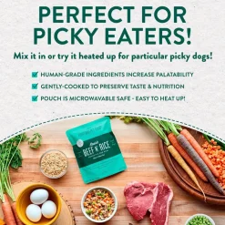 Portland Pet Food Company Rosie's Beef N' Rice Homestyle Wet Dog Food Topper & Meal (9 oz x 8 pouches)