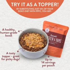 Portland Pet Food Company Tuxedo's Chicken & Yams Homestyle Wet Dog Food Topper (9 oz x 8 pouches)