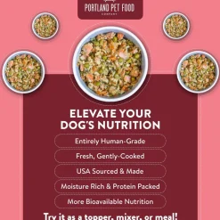 Portland Pet Food Company Wally's Salmon N' Rice Homestyle Wet Dog Food Topper & Meal (9 oz x 8 puches)