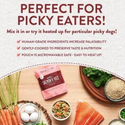 Portland Pet Food Company Wally's Salmon N' Rice Homestyle Wet Dog Food Topper & Meal (9 oz x 8 puches)