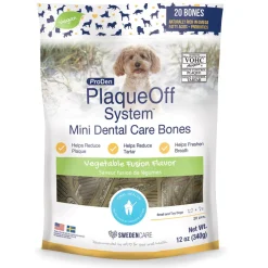 ProDen Plaque Off System Mini Dental Care Bones Dental Chews for X-Small & Small Dogs, 20 Bones