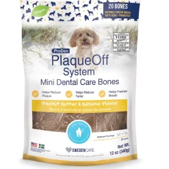 ProDen Plaque Off System Mini Dental Care Bones Dental Chews for X-Small & Small Dogs, 20 Bones