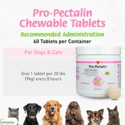 Pro-Pectalin Tablets - Anti Diarrhea Medicine for Dogs & Cats Tablets