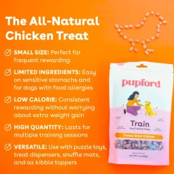 Pupford Train Freeze-Dried Chicken Training Treats for Dogs (4 oz)