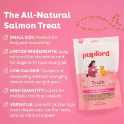 Pupford Train Freeze-Dried Salmon Training Treats for Dogs (4 oz)