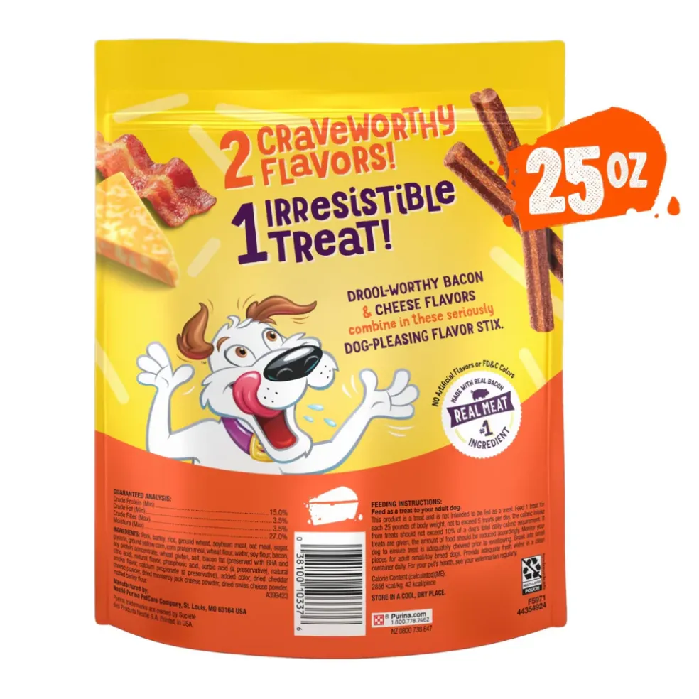 Purina Flavor Stix Bacon & Cheddar Jack Flavor Dog Treats