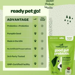 Ready Pet Go Good Gut Probiotic Support for Dogs (60 soft chews)