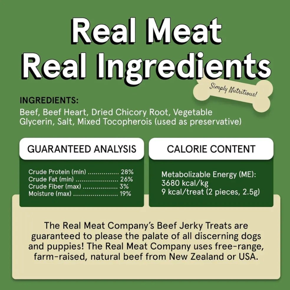 Real Meat All Natural Beef Jerky Treats for Dogs