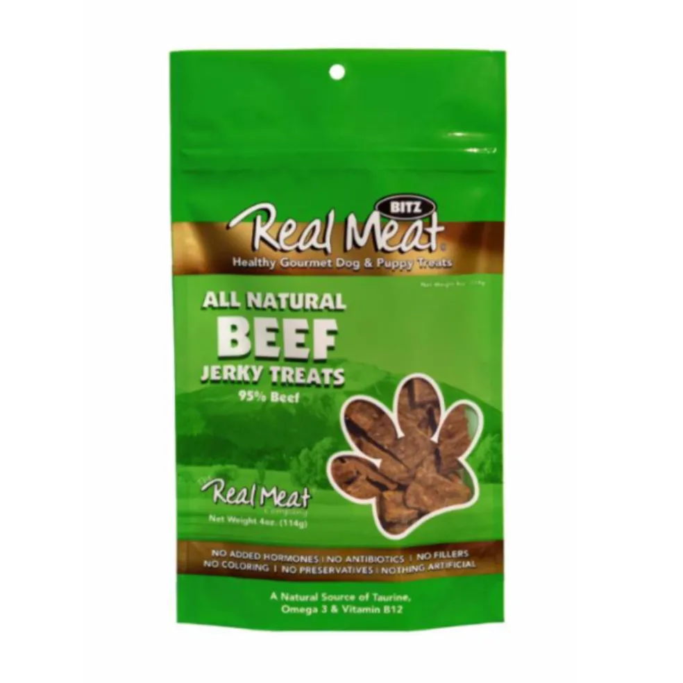 Real Meat All Natural Beef Jerky Treats for Dogs