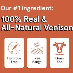 Real Meat All Natural Venison Jerky Treats for Dogs