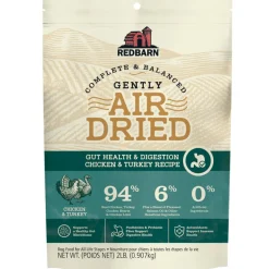 Redbarn Air Dried Gut Support Chicken & Turkey Recipe Dry Food For Dogs (2 lb)