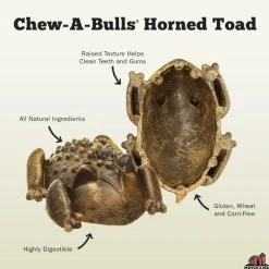 Redbarn Chew-A-Bulls Toad Shaped Dental Chews for Medium Dogs (12 ct)