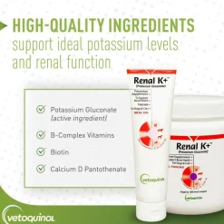 Renal K+ Powder Kidney Supplement (Potassium Gluconate) for Cats & Dogs (100g)