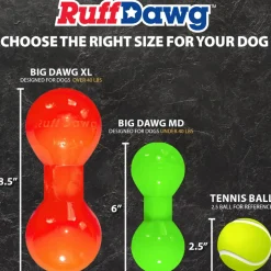 Ruff Dawg Big Dawg Indestructible Dog Toy, Assorted Colors