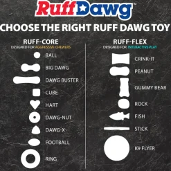 Ruff Dawg Big Dawg Indestructible Dog Toy, Assorted Colors