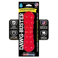 Ruff Dawg Dawg-Buster Ultra Durable Rubber Dog Toy, Assorted Colors