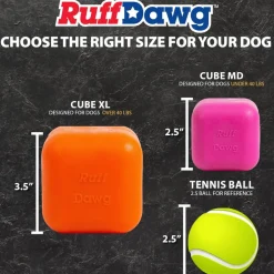 Ruff Dawg Dawg-Cube Indestructible Dog Toy, Assorted Colors