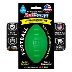 Ruff Dawg Football Ultra Durable Dog Toy, Assorted Colors