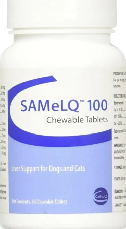 SAMeLQ 100 Chewable Tablets for Dogs & Cats - Boost Liver Health
