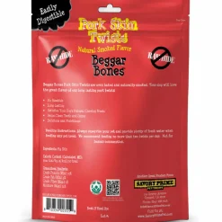 Savory Prime Beggar Bone Pork Skin Twists Treats For Dogs