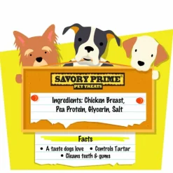 Savory Prime Natural Chicken Jerky Treats For Dogs