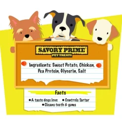 Savory Prime Sweet Potato & Chicken Jerky Treats For Dogs