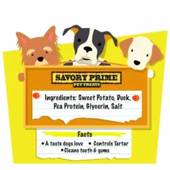 Savory Prime Sweet Potato & Duck Jerky Treats For Dogs