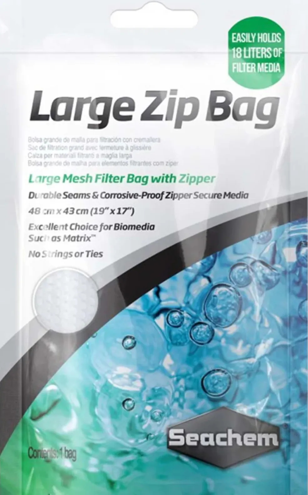 Seachem Mesh Filter Bag with Zipper