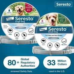 Seresto Flea & Tick Collar for Dogs, Over 18 lbs + Seresto Flea & Tick Collar for Dogs, Up to 18 lbs