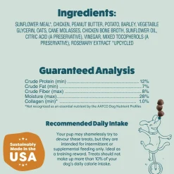 Shameless Pets Bone Broth Bits Peanut Butter Bliss Training Treats For Dogs (8 oz)